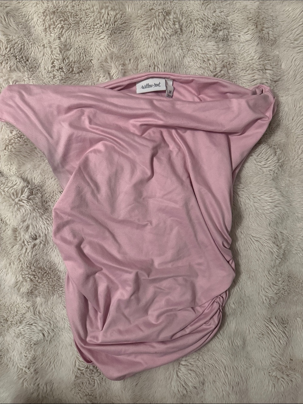Pink Off-Shoulder Women's Top- willot & root M